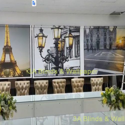 Màn cuốn in tranh tự động điều khiển thông minh